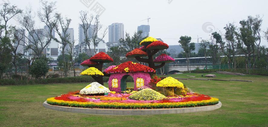 绿化设计 环境设计 花坛 绿雕图片