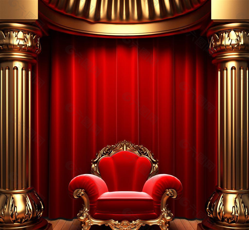 红色时尚沙发图片素材-编号26500595-图行天下