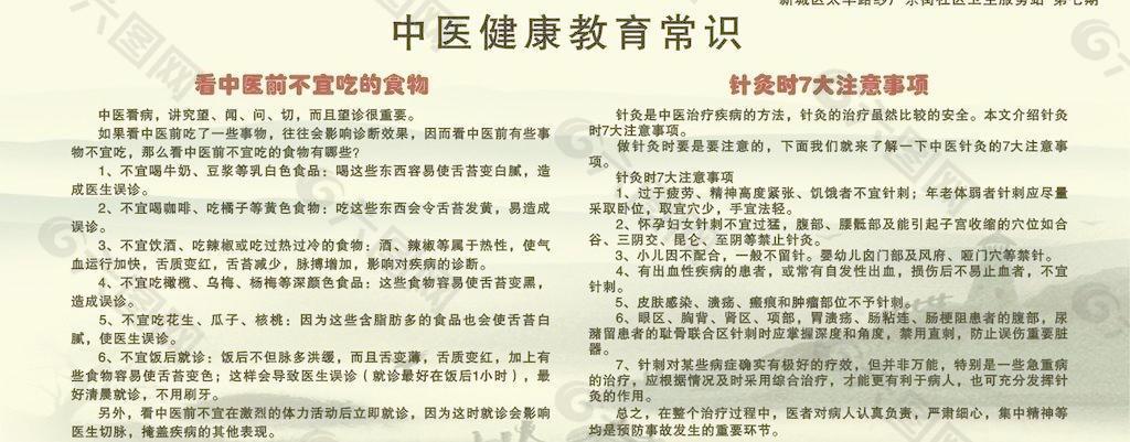 中医健康教育知识针灸注意事项图片