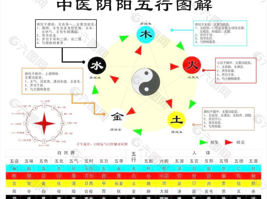 中医阴阳五行图解图片