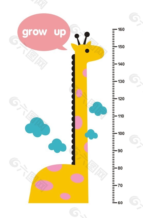 高矮长颈鹿卡通图片图片