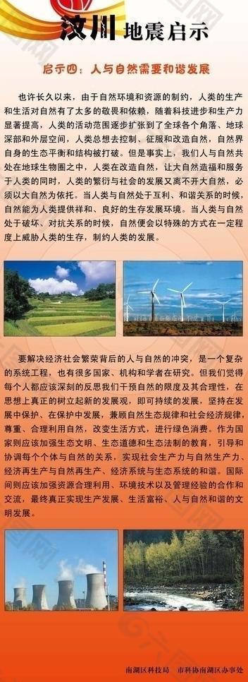 地震启示易拉宝图片