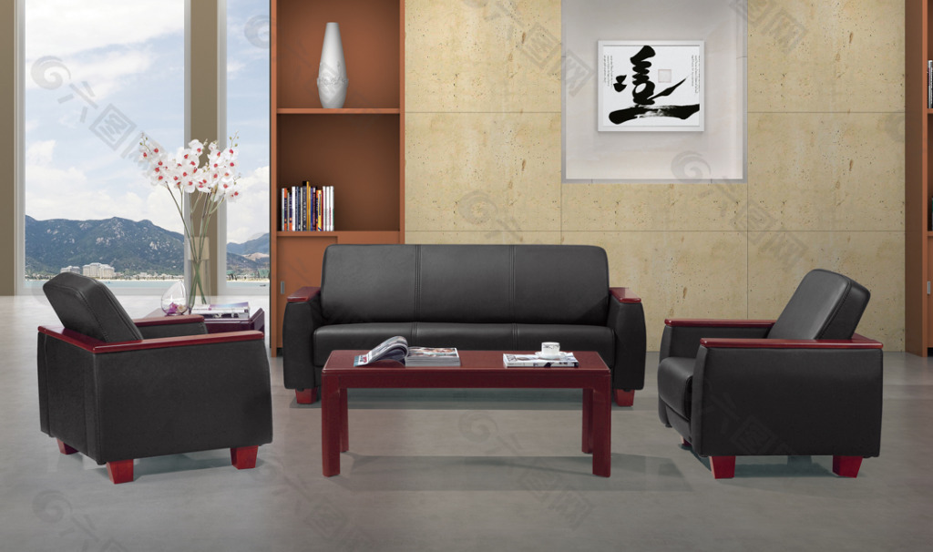 办公沙发 真皮办公沙发