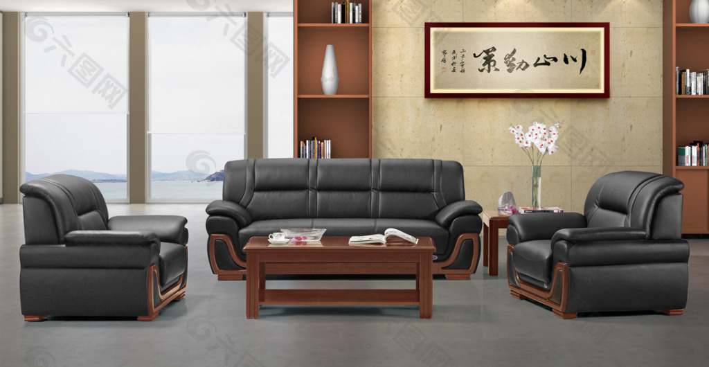 办公沙发背景图