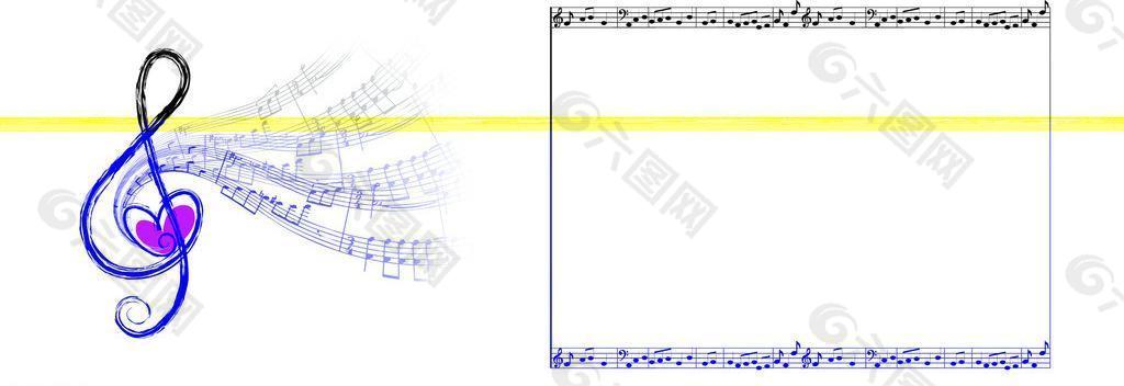 音符单相框图片
