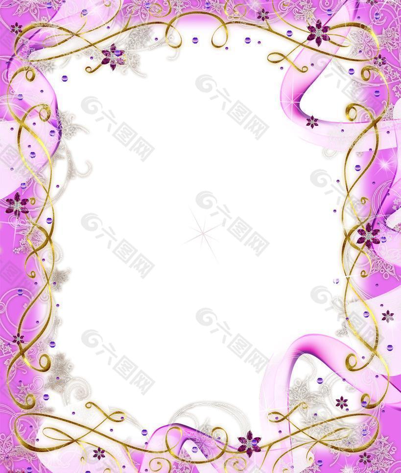 粉色梦幻相框图片