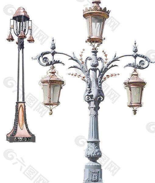 古典欧式灯柱图片