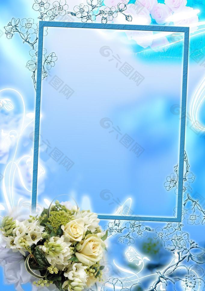 花卉背景相框框架图片