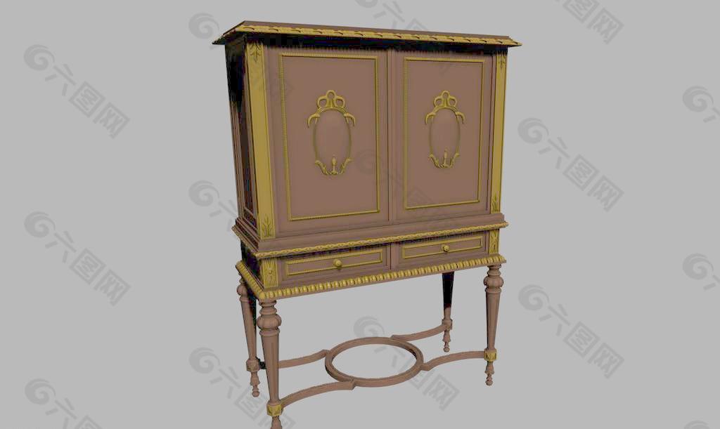 欧式柜子模型图片