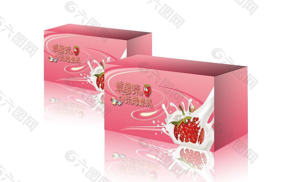 草莓味糖果盒 (注平面图)图片