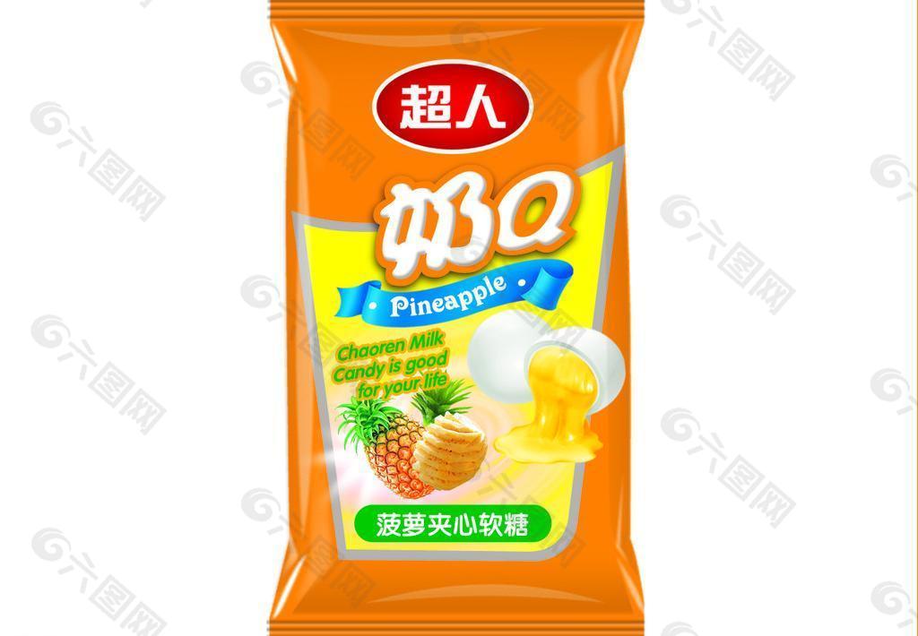 奶q软糖包装图片
