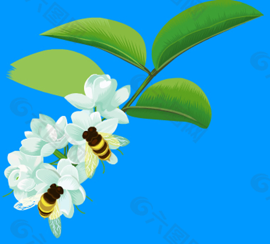 2只小蜜蜂采蜜flash动画