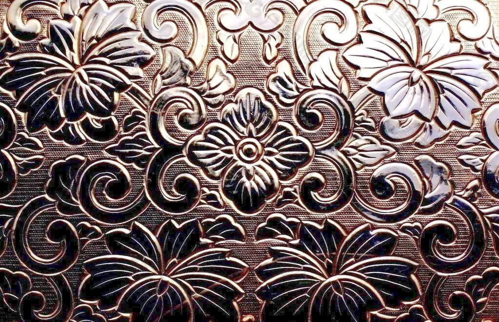 欧式花纹金属背景图片