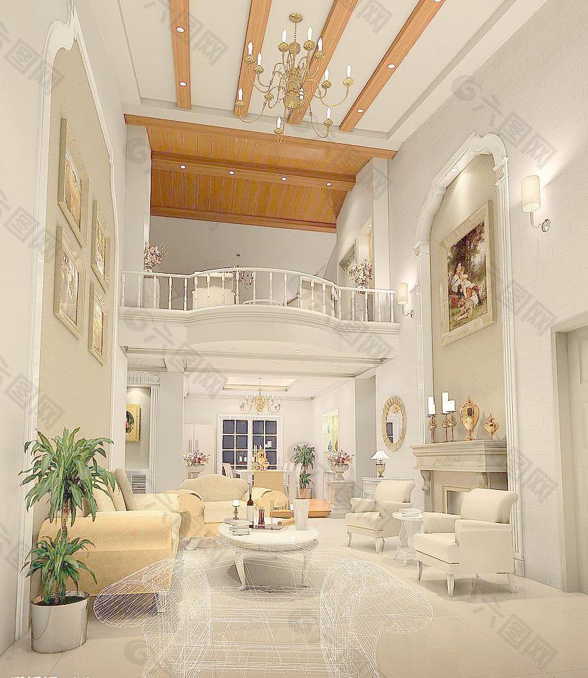 欧式别墅客厅设计图片