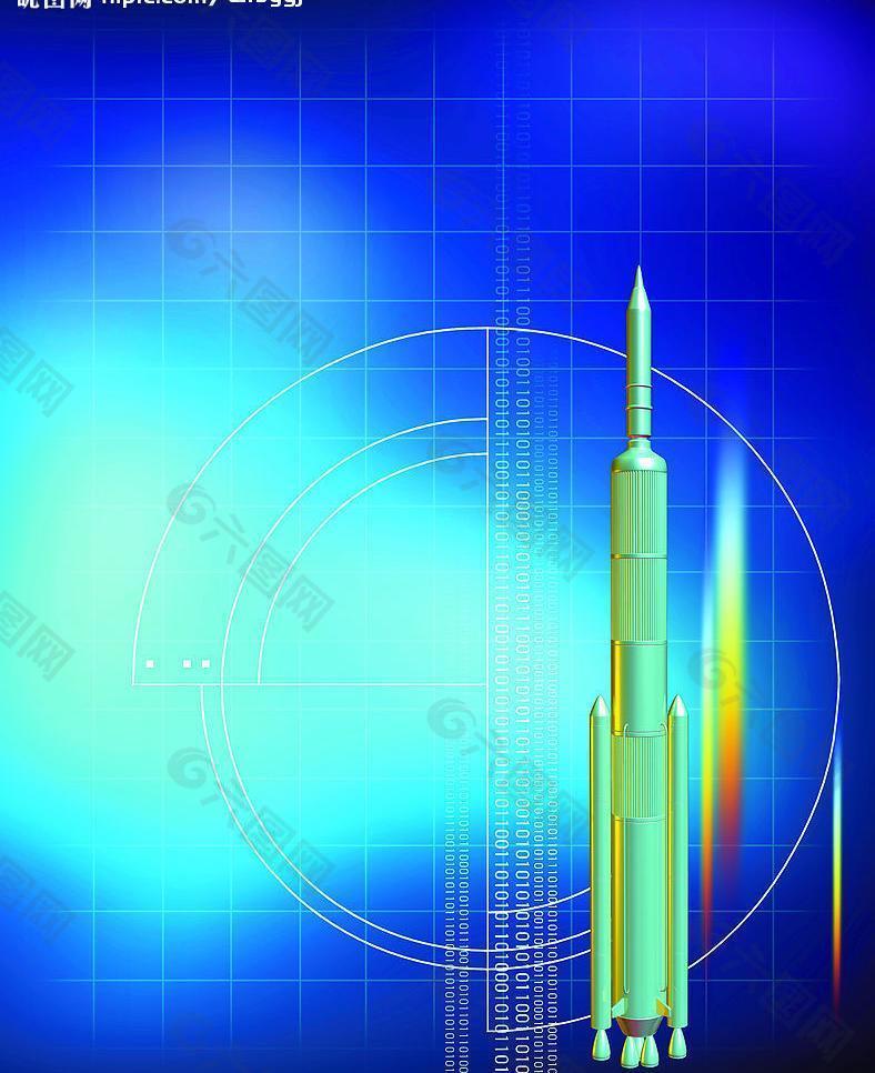 科技创意 火箭模型图片