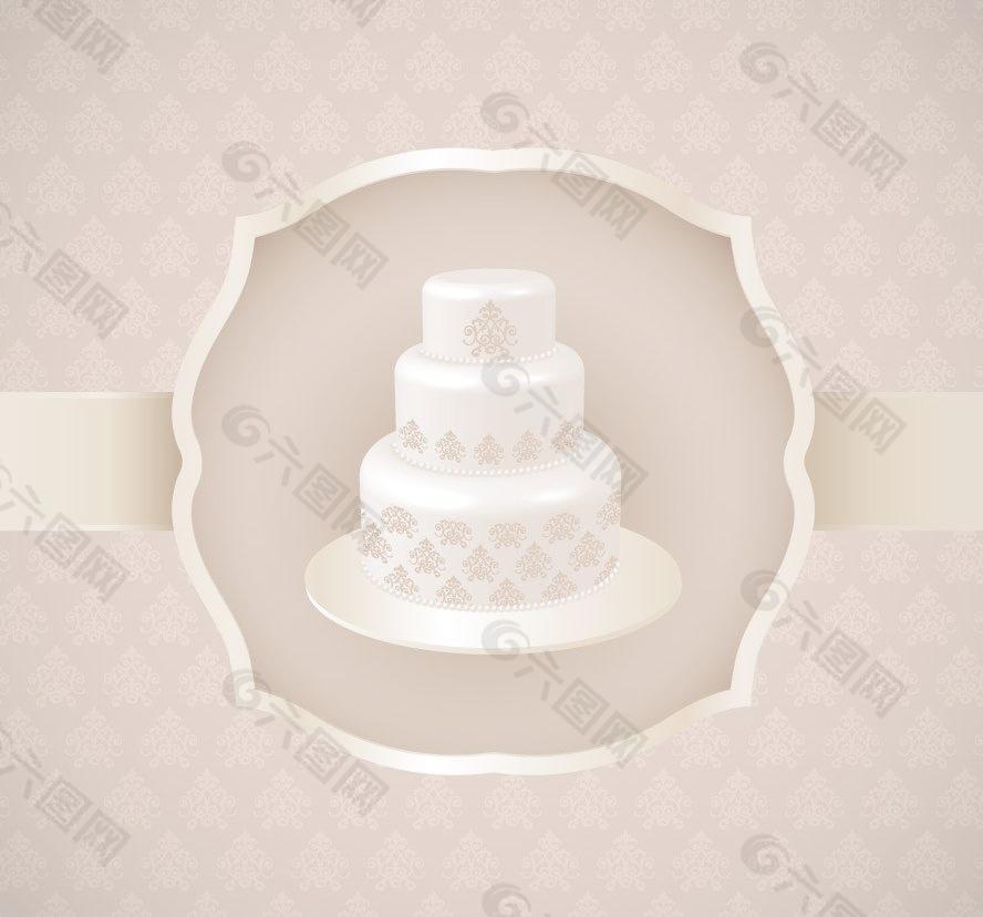 欧式花纹 婚纱婚纱蛋糕图片