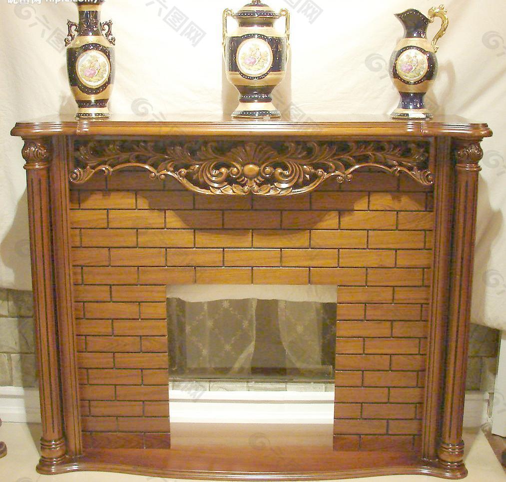 经典欧式家具壁炉图片