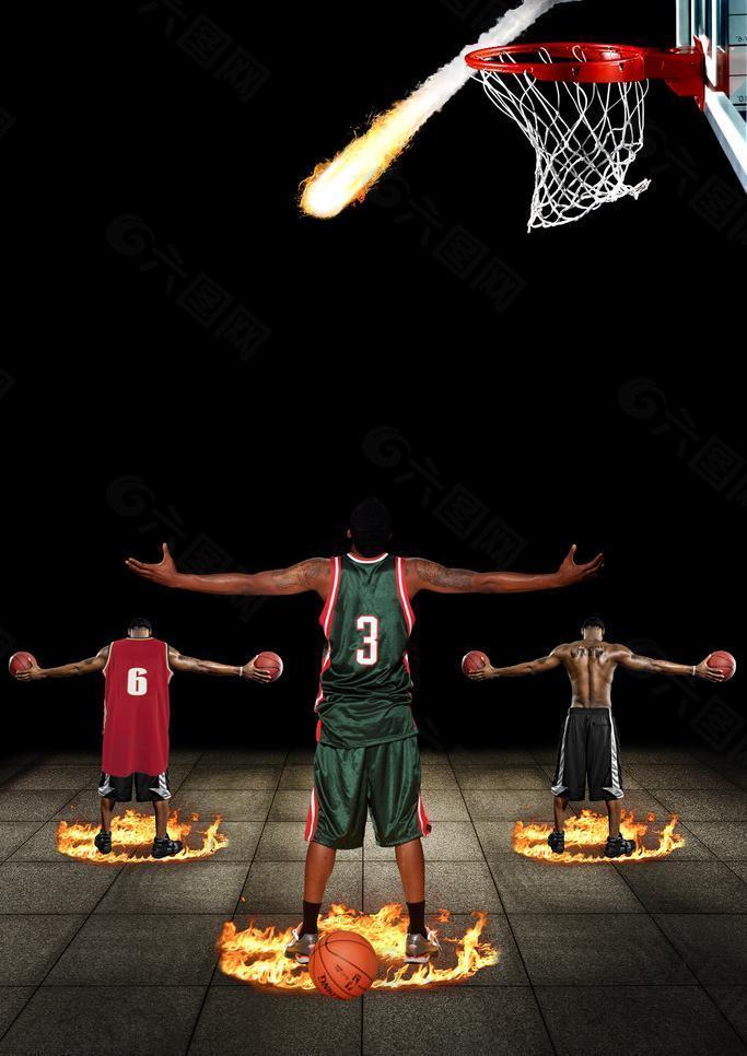 男篮篮球 运动创意宣传图片