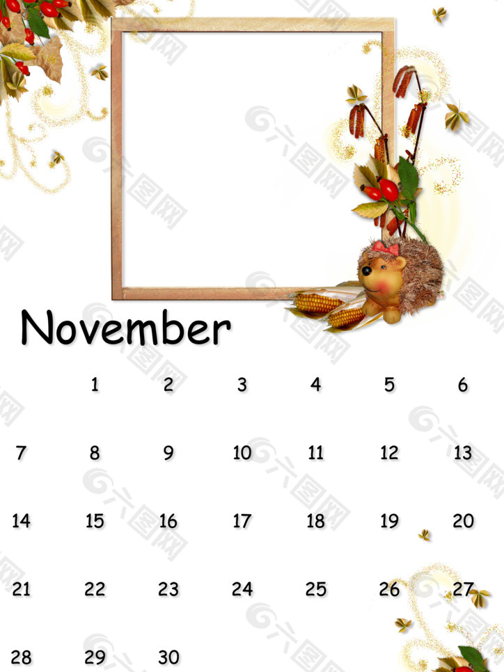 11月月历相框图片
