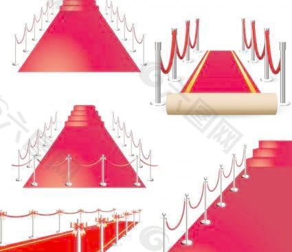 美丽的红地毯向量