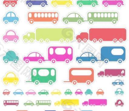 玩具汽车和公共汽车