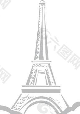 巴黎埃菲尔铁塔艺术剪辑