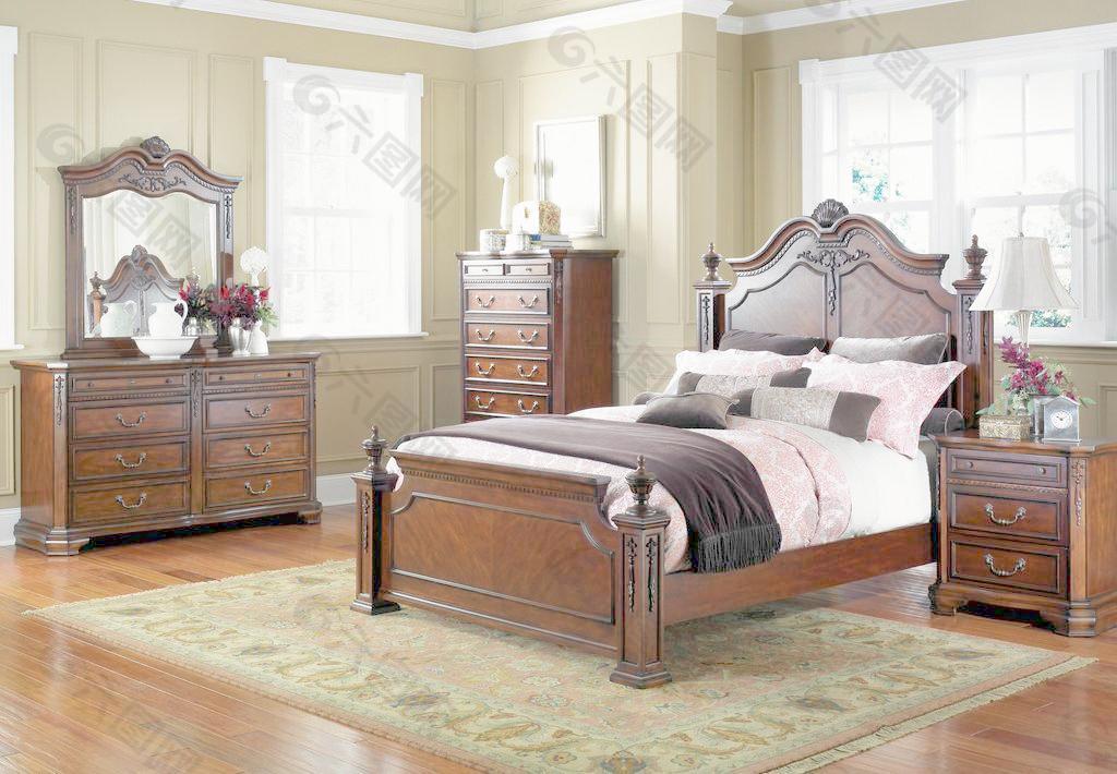 欧式风格古典卧室家具图片