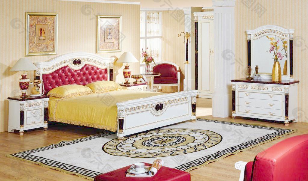 欧式卧室 家具 床 装饰图片