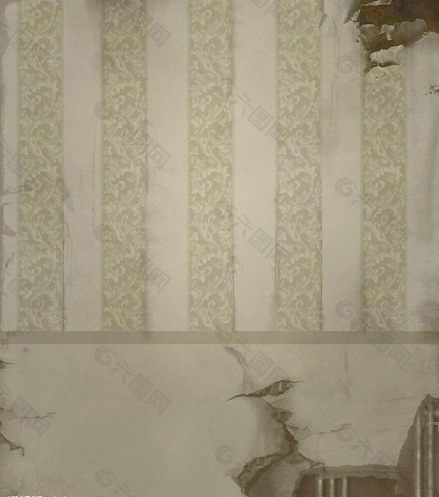 残旧欧式墙纸墙壁图片