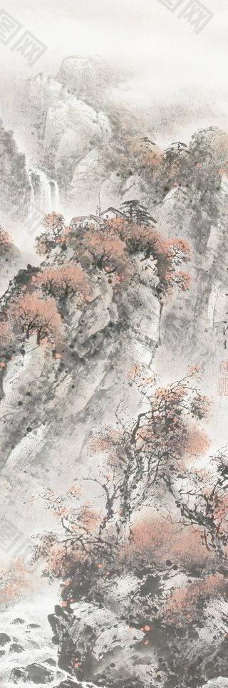 秋峰红叶图片