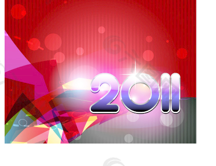 2011新年快乐背景矢量