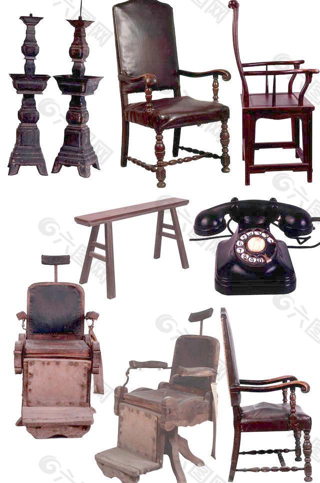 方凳 靠椅 欧式靠椅 摇篮 80年代化妆盒 茶具 陶瓷 台灯 古代币 仿古家具图片