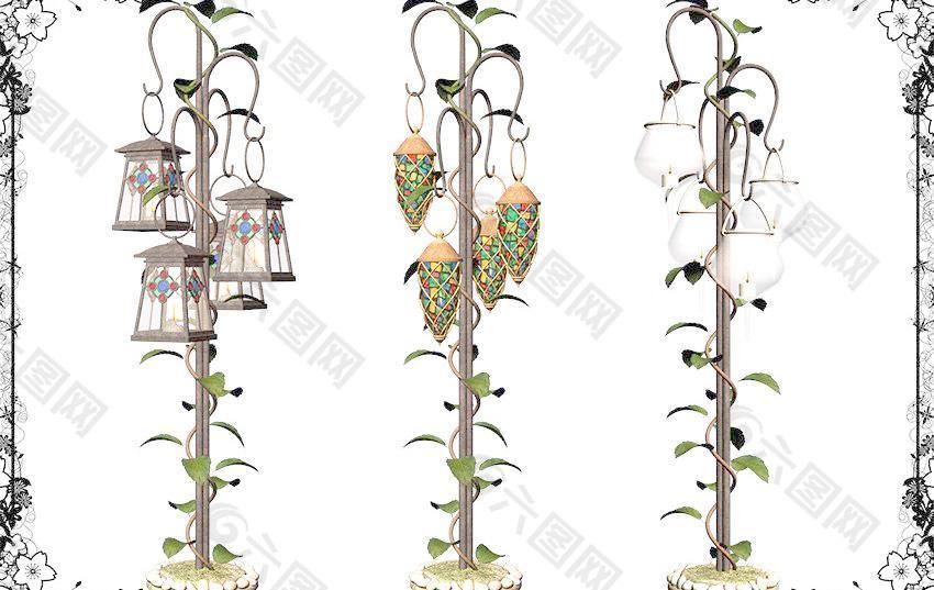 3d立式灯柱图片