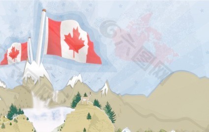 加拿大风景明信片