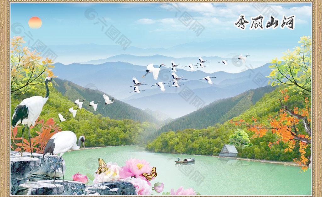 山水风景 秀丽山河图片