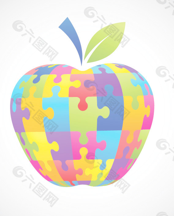 苹果夹子艺术拼图