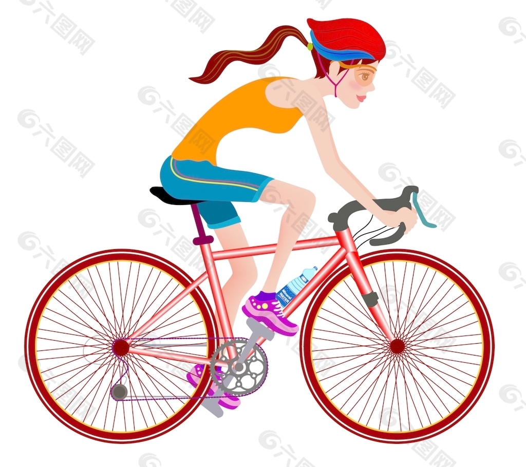 骑着自行车的人物45297_健身运动_人物类_图库壁纸_68Design