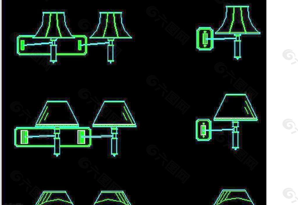 cad图库 室内壁灯图片