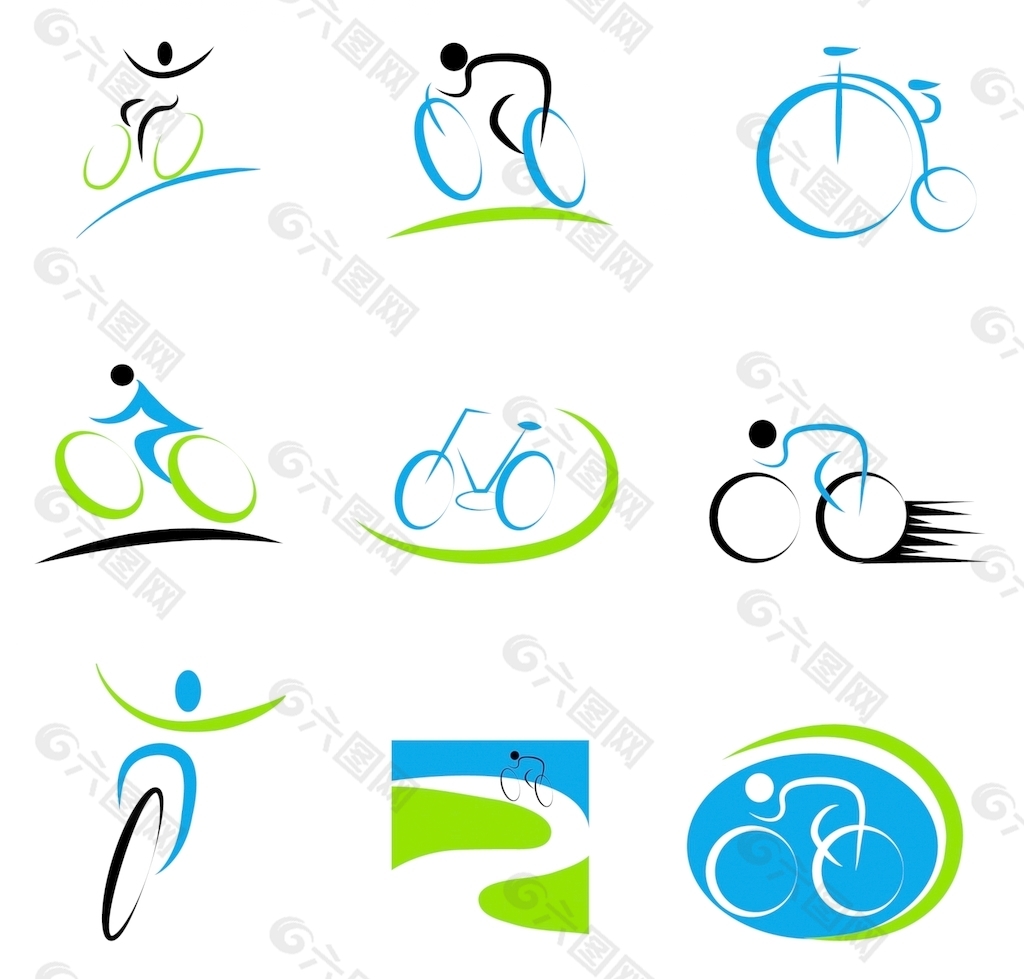 自行车和自行车的图标