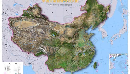 中国卫星影像地图PSD分层素