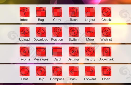 苹果iOS7系统图标设计PSD分