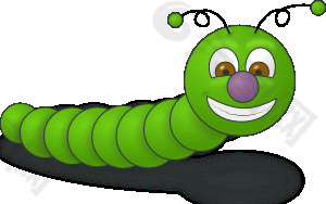 绿色蠕虫剪贴画