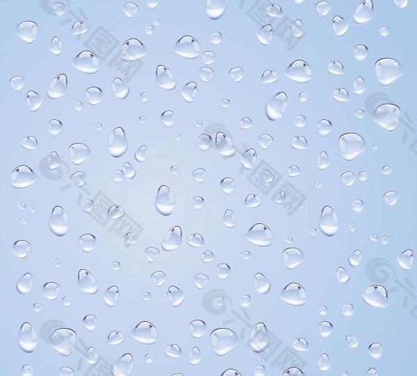透明质感水珠矢量素材