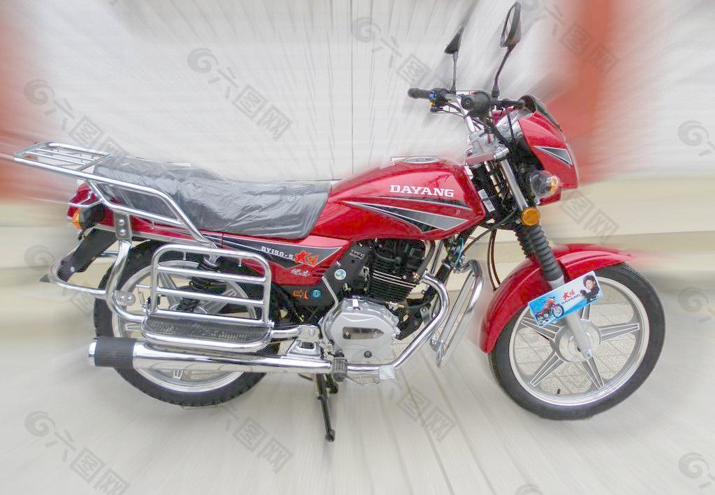 摩托车 大阳摩托车 红色的摩托 处理了的摩托车 新的漂亮的摩托车图片
