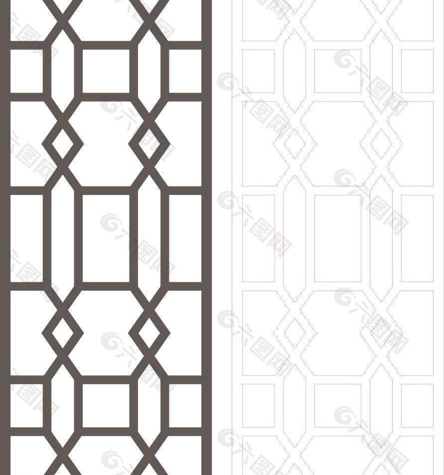 雕花 隔断 矢量 花格 中式 背景墙图片