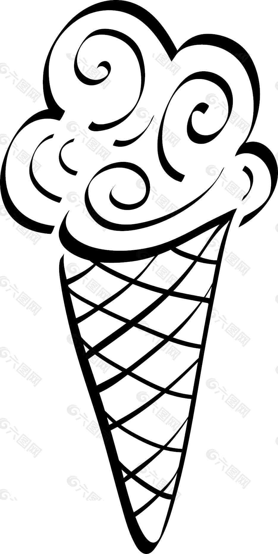 动漫冰淇淋02矢量