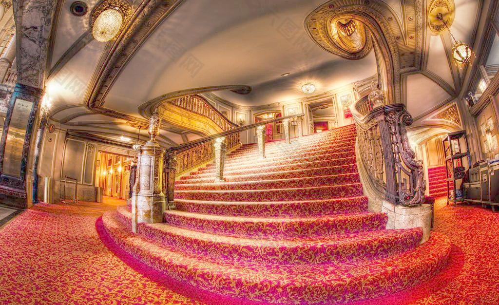 芝加哥剧院楼梯图片