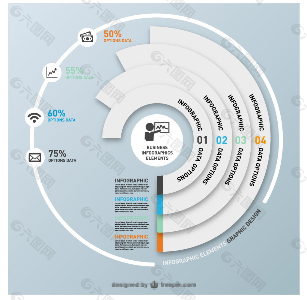 圆形创意图表