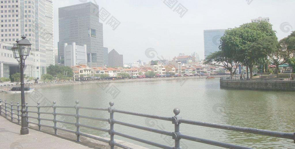 新加坡历史街区远景图片