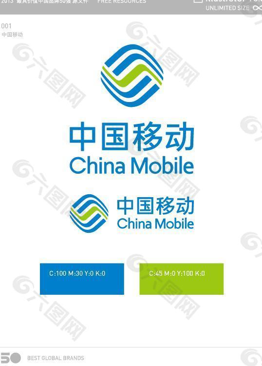 中国移动logo标志矢量图  AI